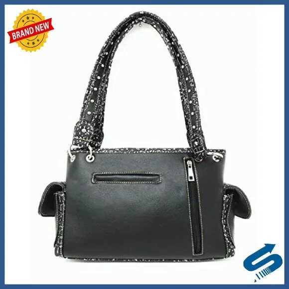 Rhinestone Metal Skull Shoulder Bag Purse Wallet Set Durable